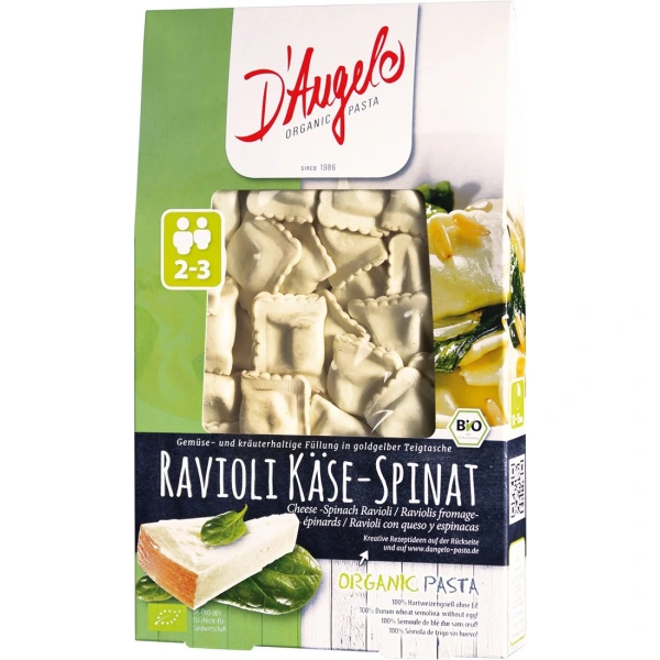 D`angelo ravioli z serem i szpinakiem bio 250 g